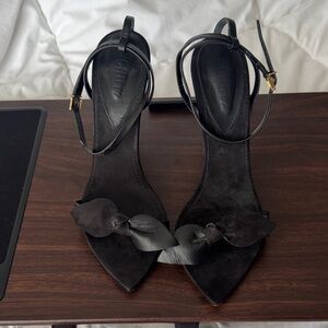 Schutz Elora Black Strappy Sandals